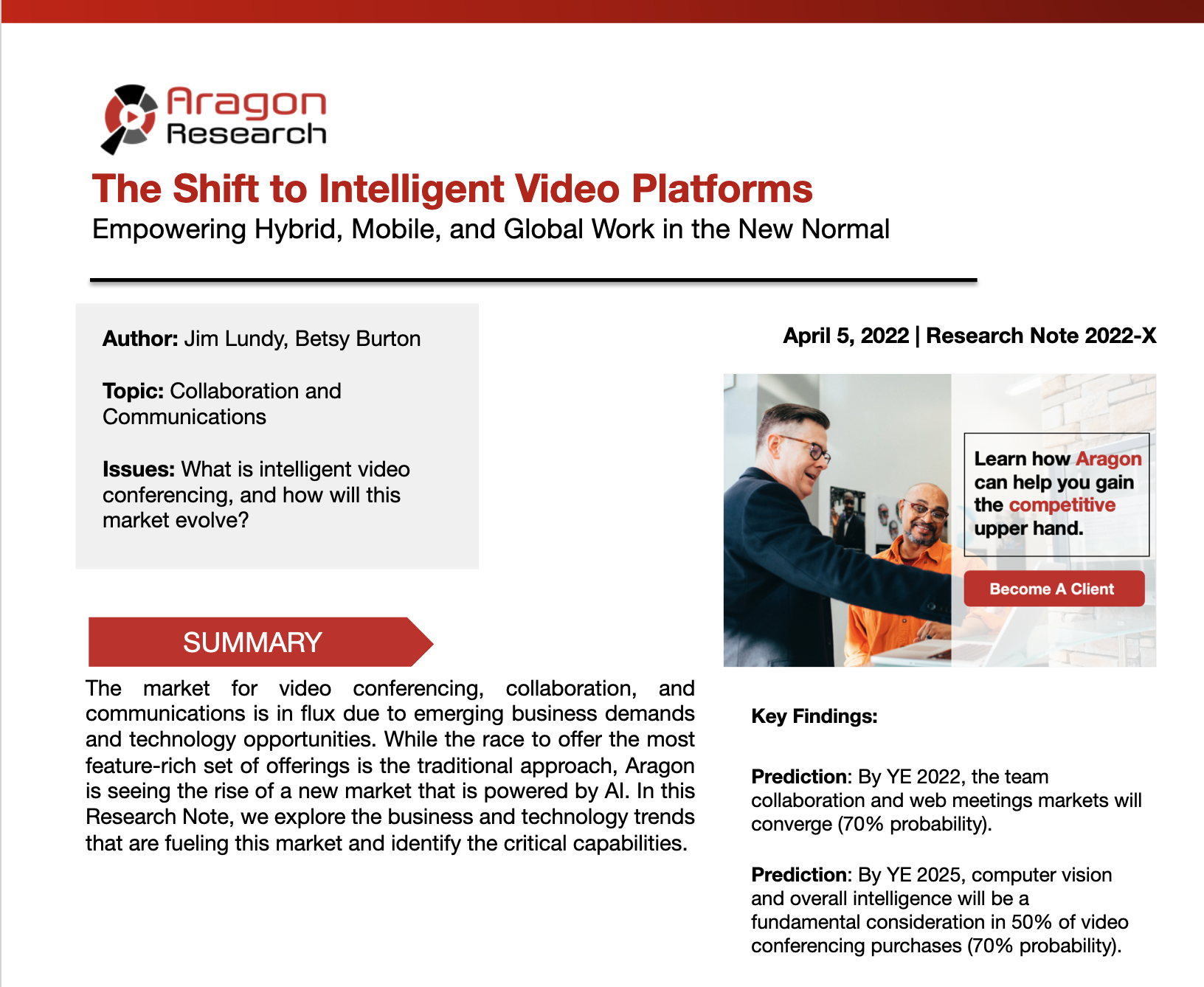The Shift to Intelligent Video Platforms