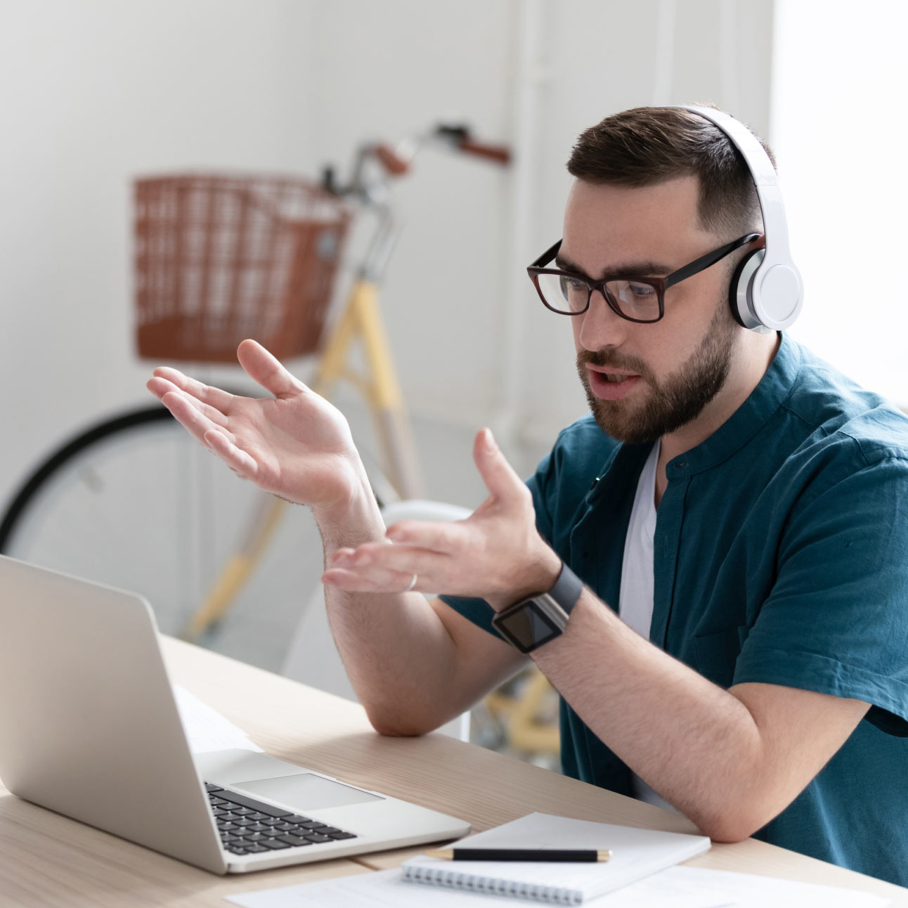 Utente che partecipa a una riunione Webex interattiva