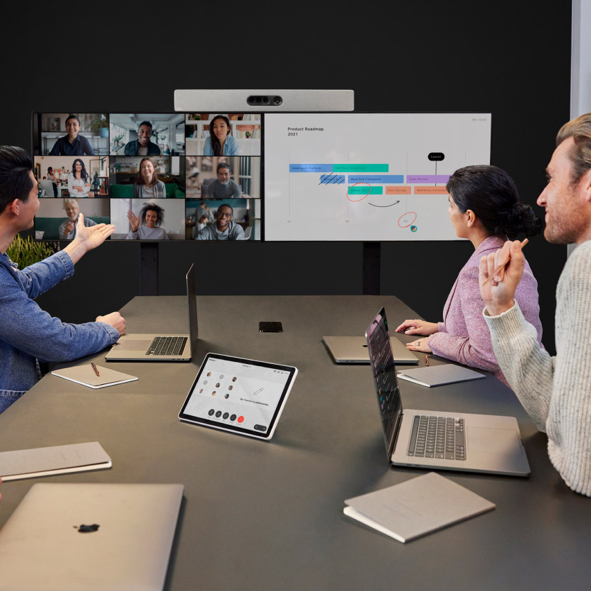 Un team che collabora su Webex